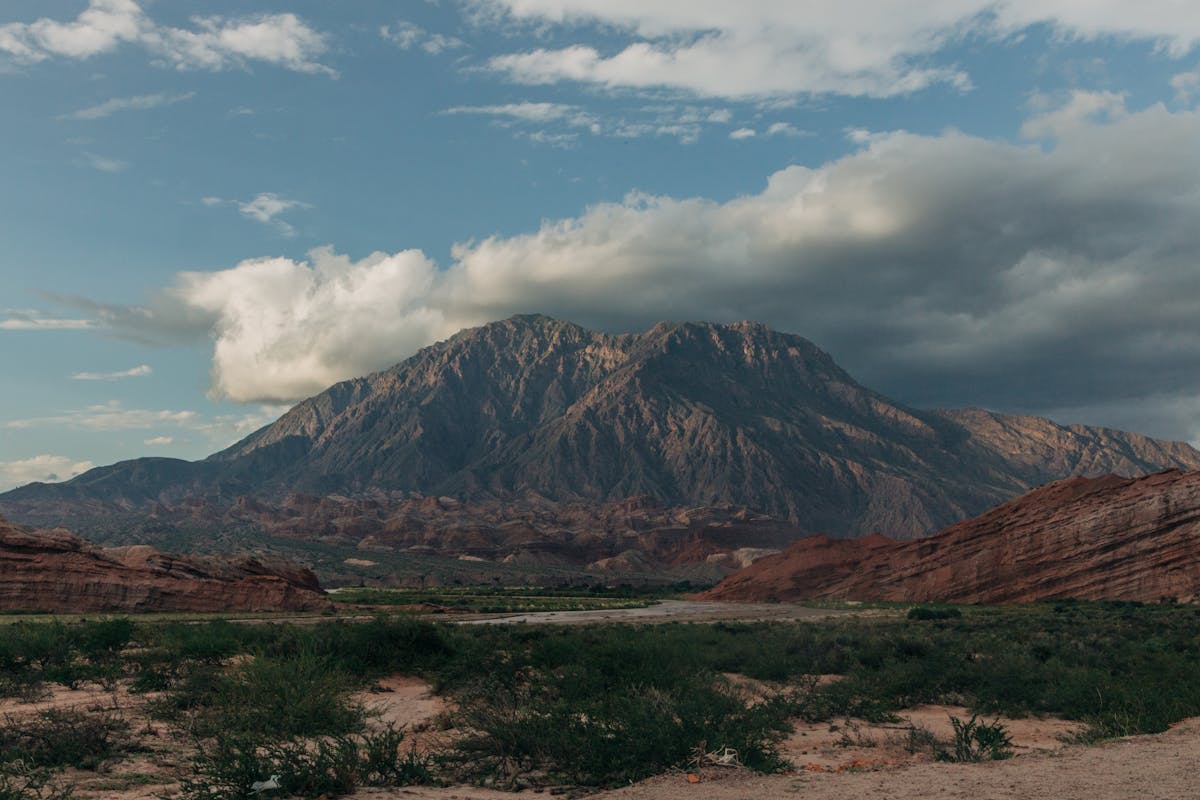 The colorful striped mountains of northwestern Argentina near Salta