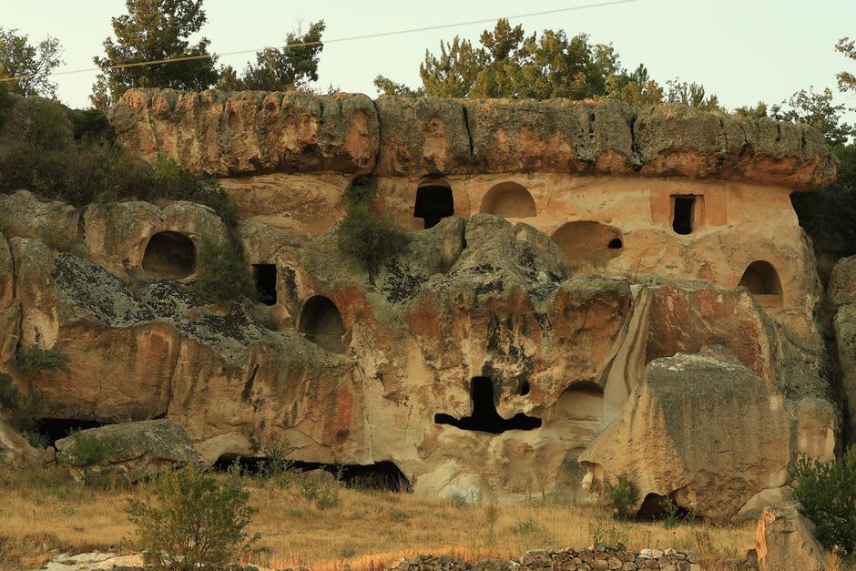 The entrance to the Areni-1 cave complex cut into the Vayots Dzor hillside