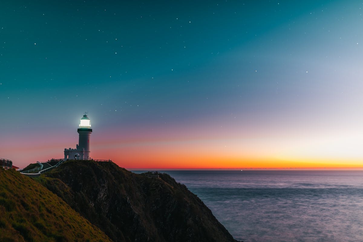 Byron Bay lighthouse perched on Australia's easternmost point