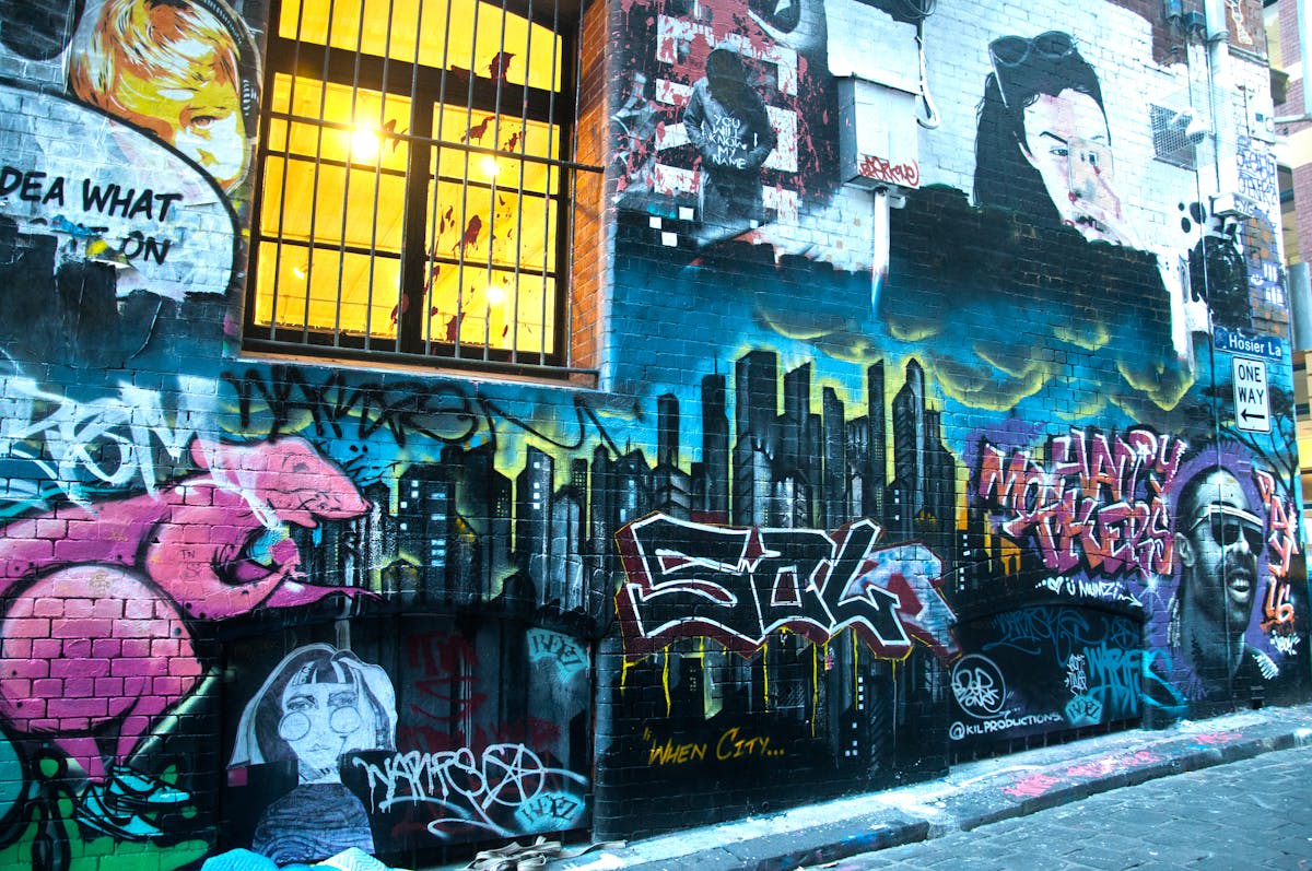 Hidden laneways covered in street art in Melbourne's city centre