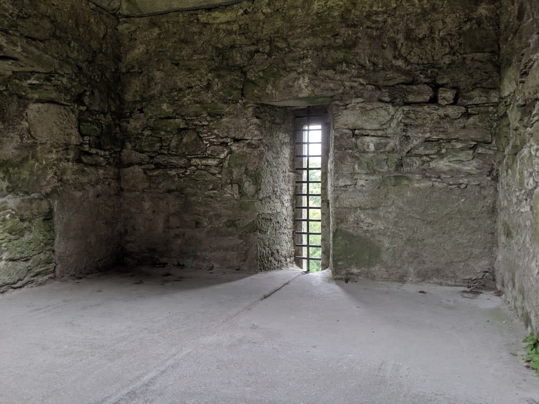 The preserved prison cell inside Rachaya citadel where Lebanon's independence leaders were held in November 1943