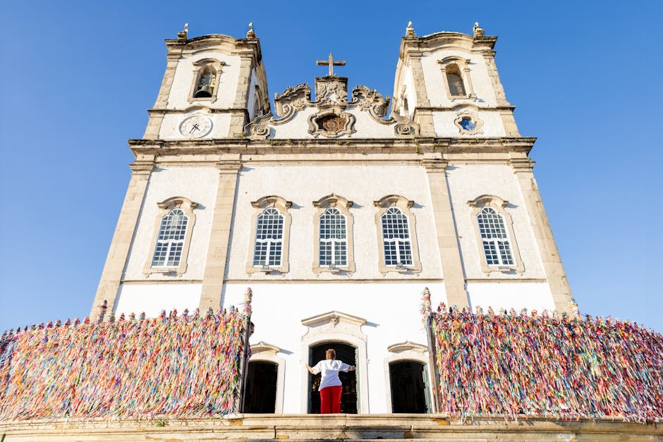 Palm-fringed beach along Bahia's tropical coconut coast