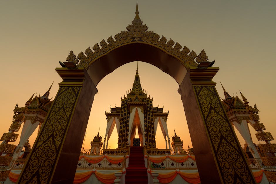 Colonial-era buildings lining a quiet street in Battambang