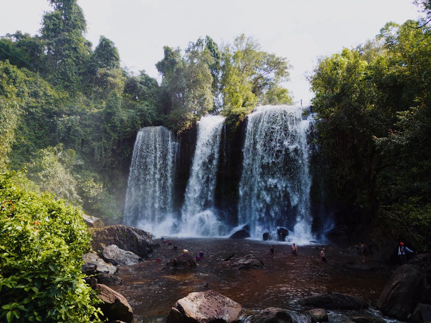 Rolling green hills and pine forests stretching across the Mondulkiri highlands