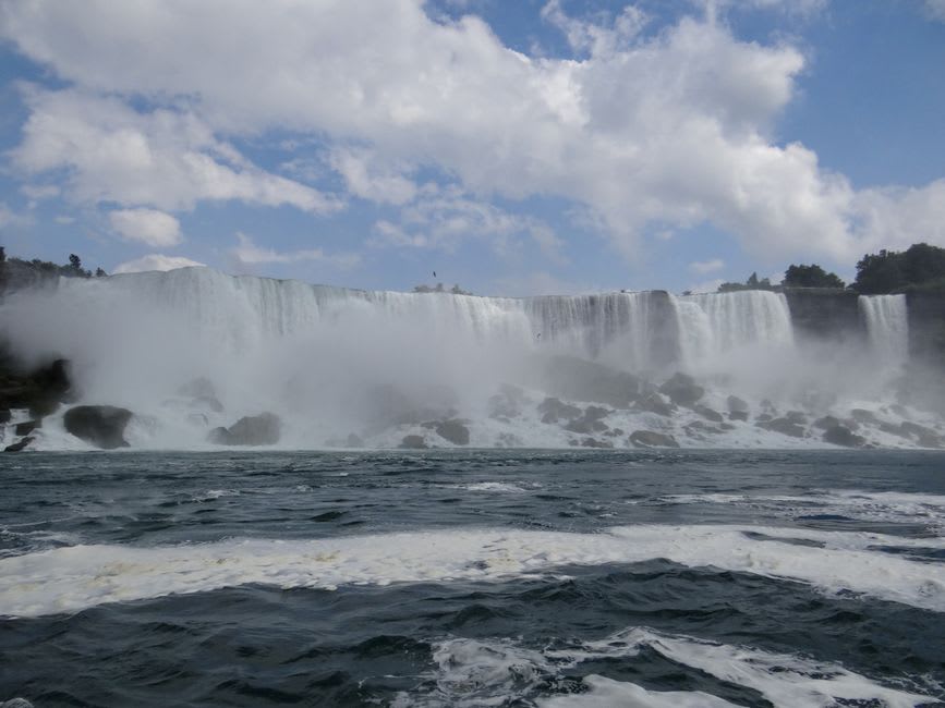 Bridal Veil Falls cascading over rock near Kagawong