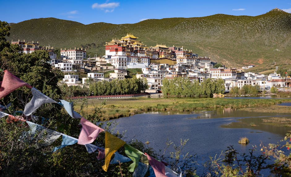 Songzanlin Monastery on a hillside in Shangri-La