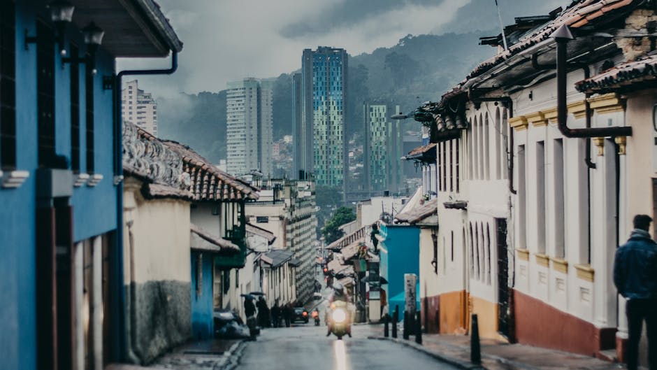 The sprawling cityscape of Bogota seen from Monserrate mountain