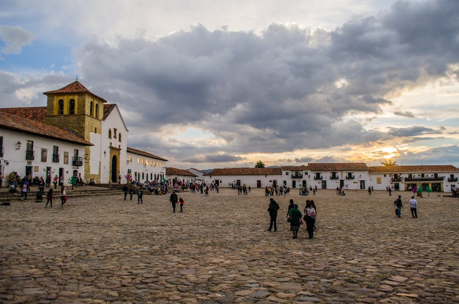 The arid landscape near Villa de Leyva with distant mountains