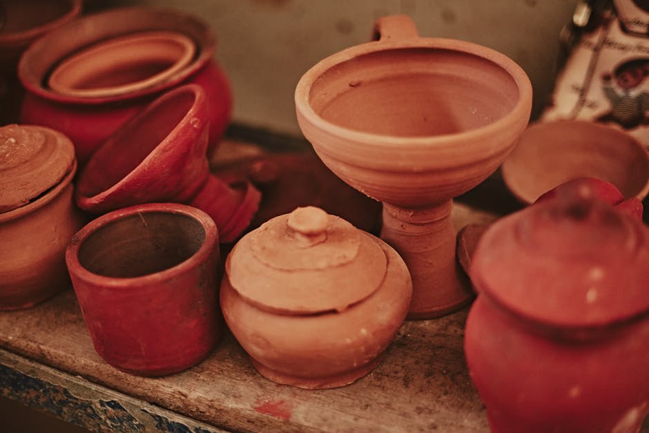 Traditional clay pottery and tinajones