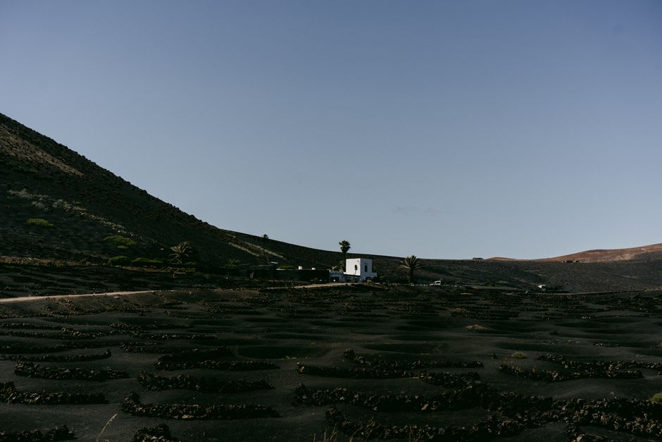 The bare black slopes of Izalco volcano rising sharply against the sky, with sparse vegetation at its base