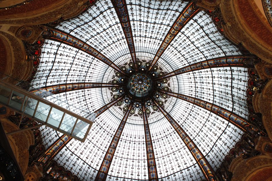 The glazed cast-iron entrance canopy of the Belle Époque thermal baths in Royat