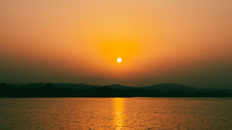 Sukhna Lake's promenade at sunrise with the Shivalik foothills in the background