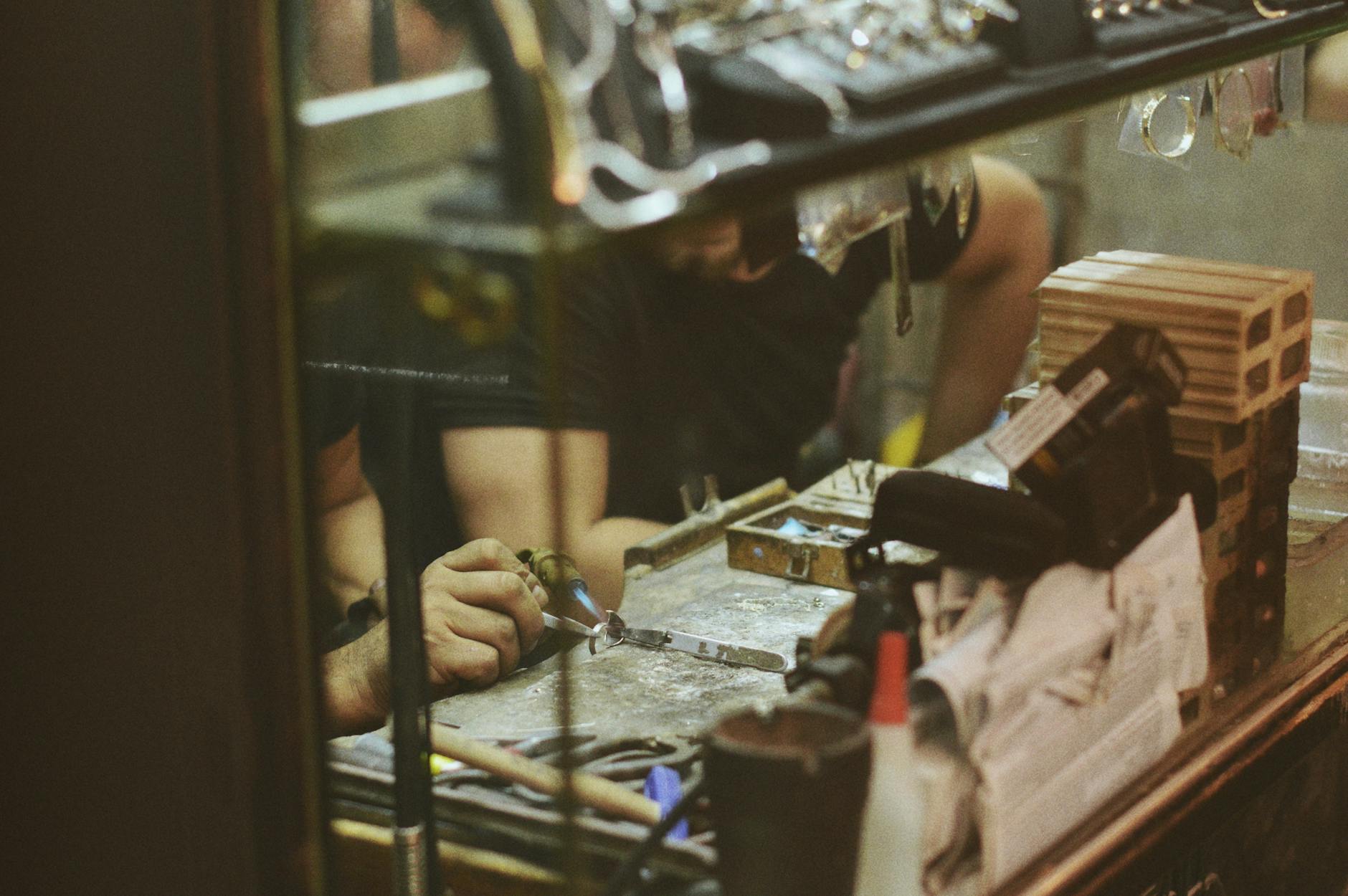 A quiet artisan workshop in Florence's Oltrarno quarter