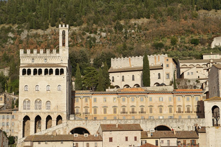 The Palazzo dei Consoli towering over Gubbio's Piazza Grande