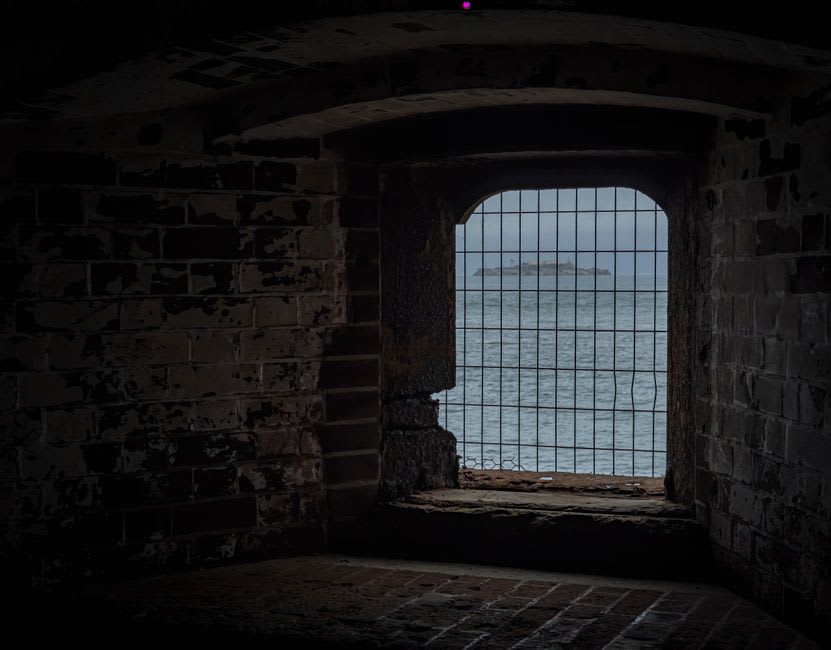 The stone prison cell inside San Leo's fortress where Cagliostro was held