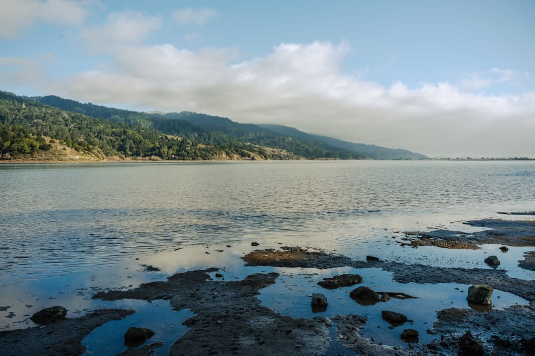 Steam rising from the shoreline of Lake Kinrin in the early morning