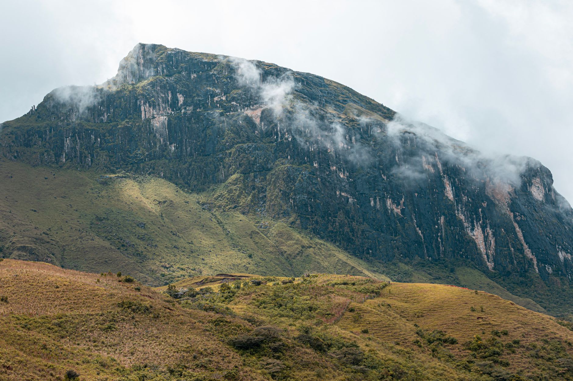 The Chambe Basin on the Mulanje Plateau, ringed by granite peaks with cedar forest below