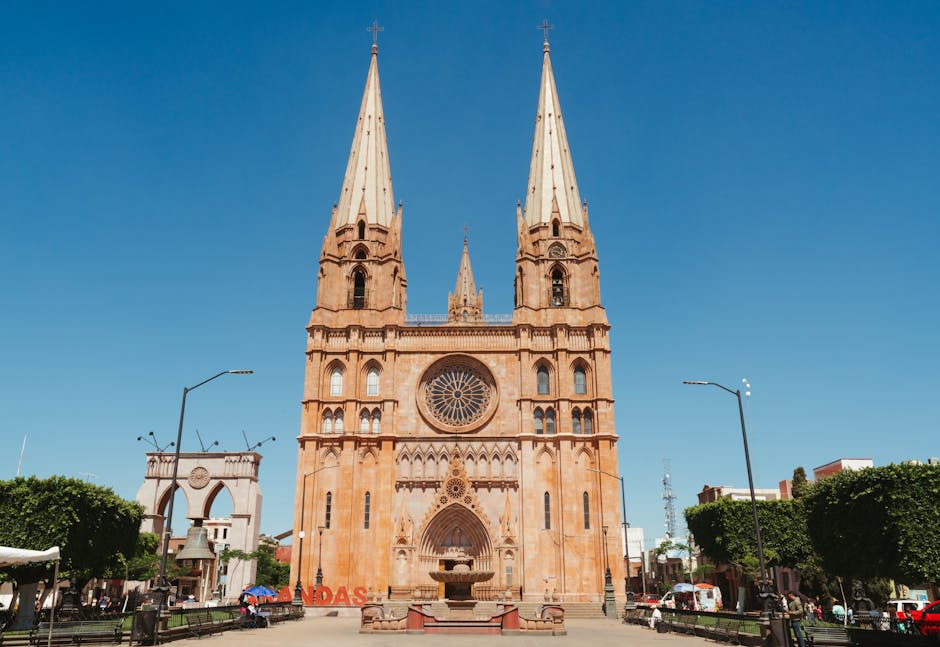 Urban architecture and tree-lined streets in Guadalajara