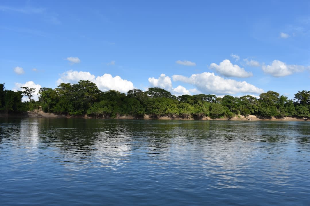 The cascades at Malpasito tumbling into clear swimming pools below a forested hillside in western Tabasco