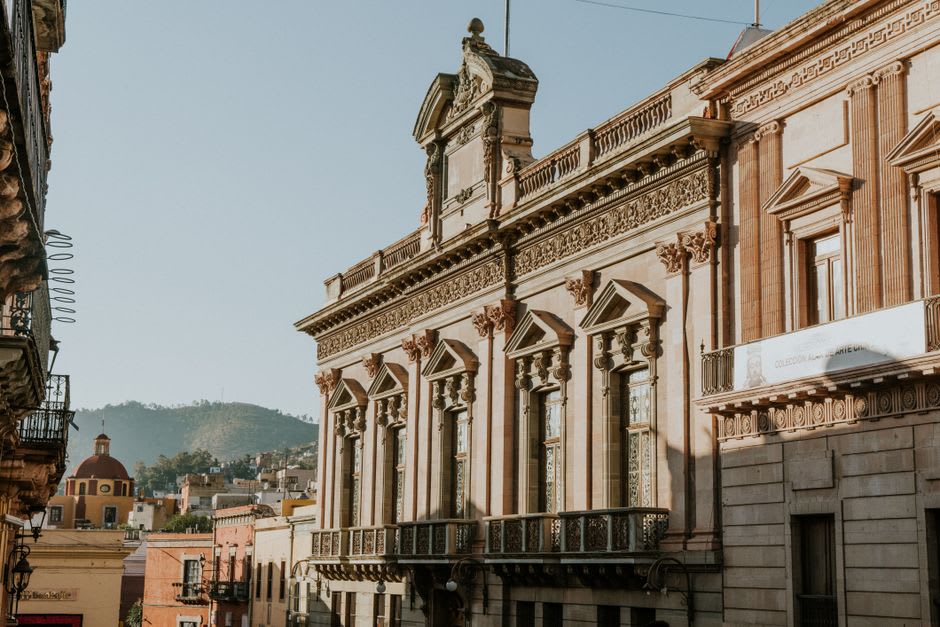 Salvatierra Convento de San Francisco facade in afternoon light