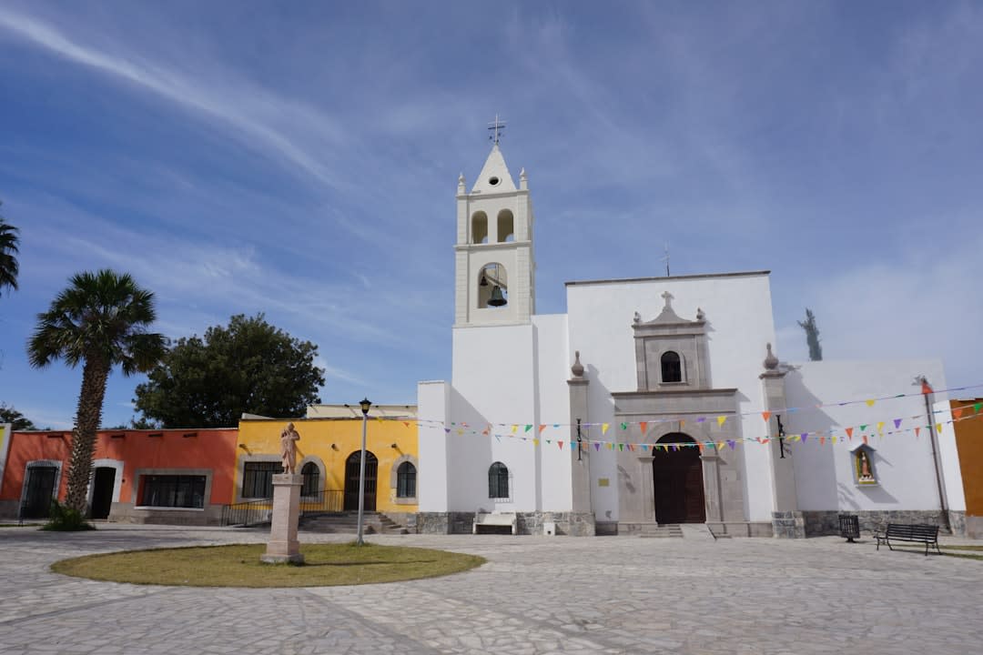 Sunday market stalls along a stone street in Zacualpan with food vendors and local produce