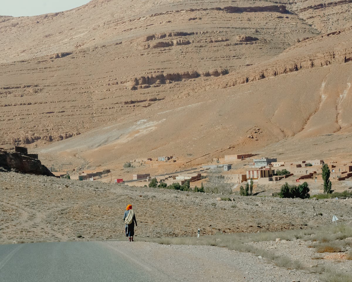A Berber village nestled in the High Atlas Mountains