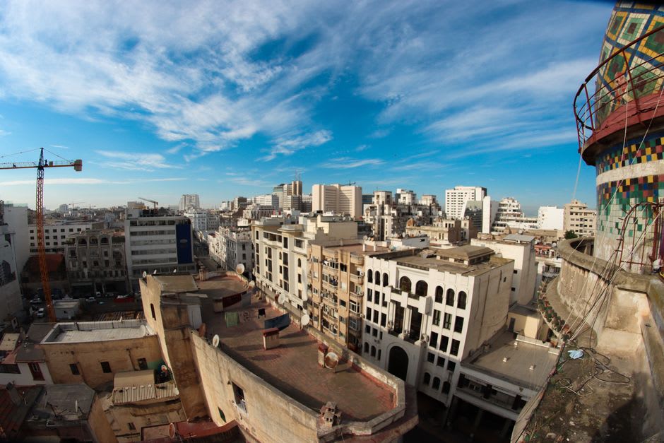 El horizonte art déco de Casablanca a lo largo de la costa atlántica