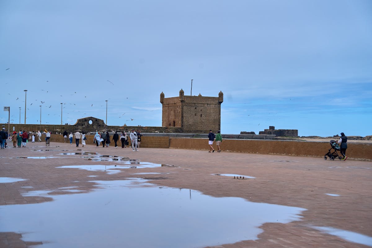 Essaouira's windswept Atlantic coastline with its fortified walls