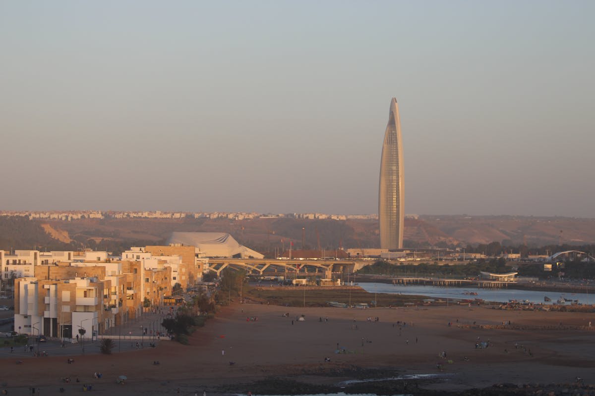 The historic Hassan Tower and its ancient columns in Rabat