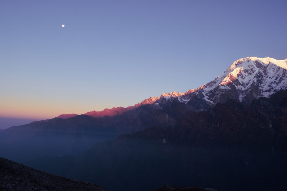 Sweeping view of the Jugal Himal range at golden hour seen from the ridge above Chautara