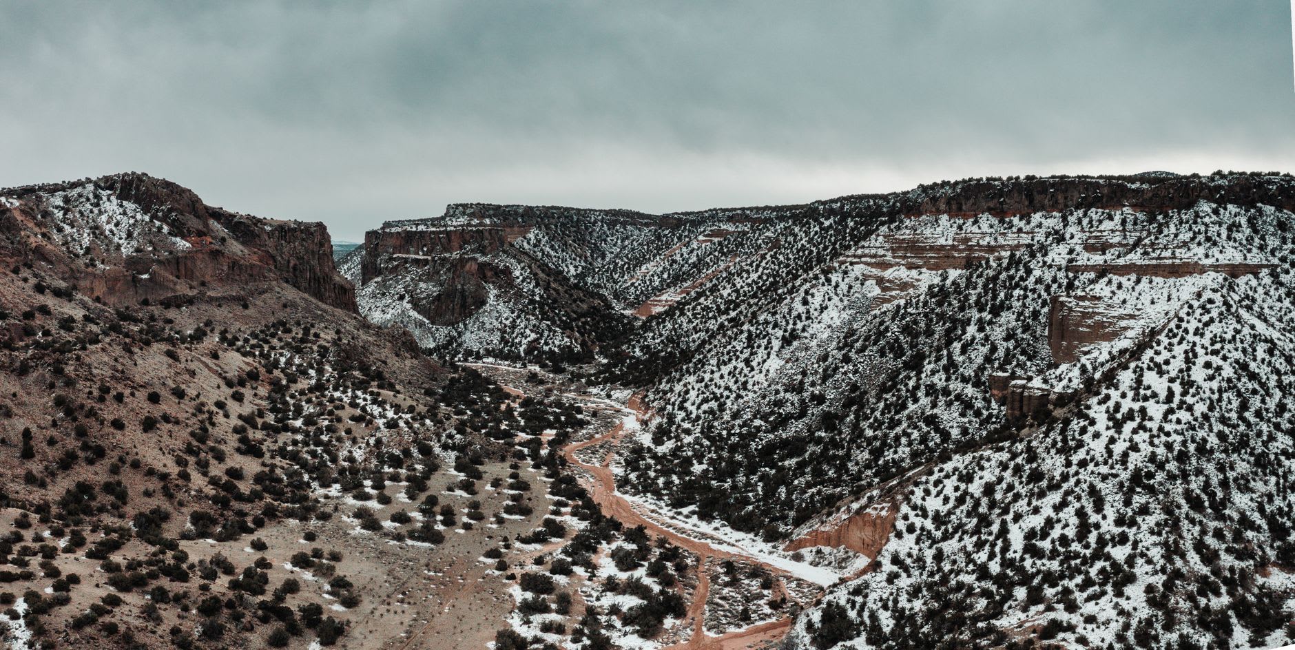 The Taos Gorge Bridge spanning the Rio Grande, 180 meters above the brown river below