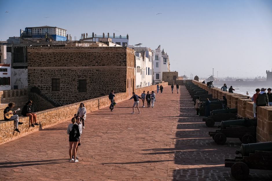 Cannons and stone ramparts of the 17th-century fortress overlooking the Río San Juan