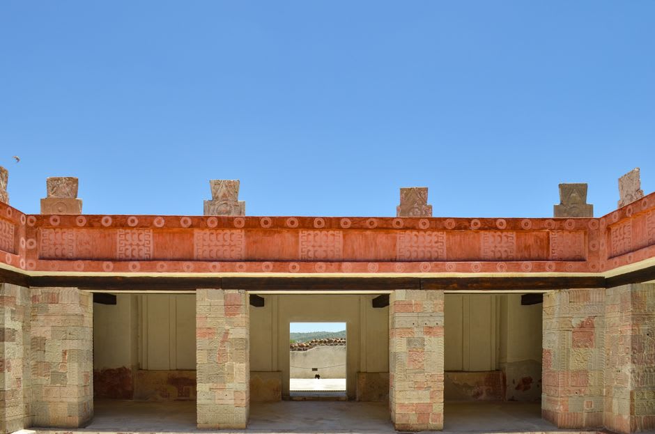 Pre-Columbian stone statues in the courtyard of Juigalpa's archaeological museum