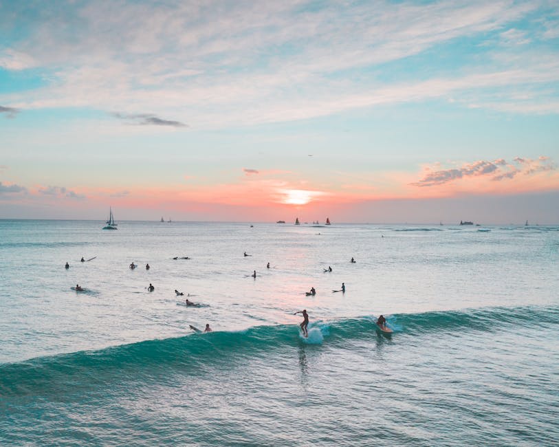 Sunset view over the Pacific coast from San Juan del Sur
