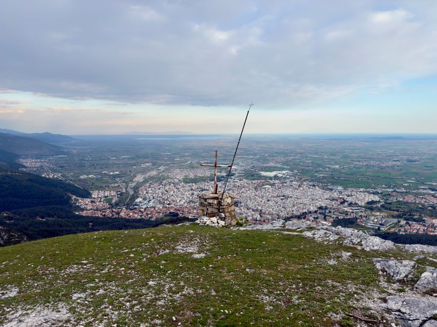 View across the valley from the summit thrones at Kokino, North Macedonia