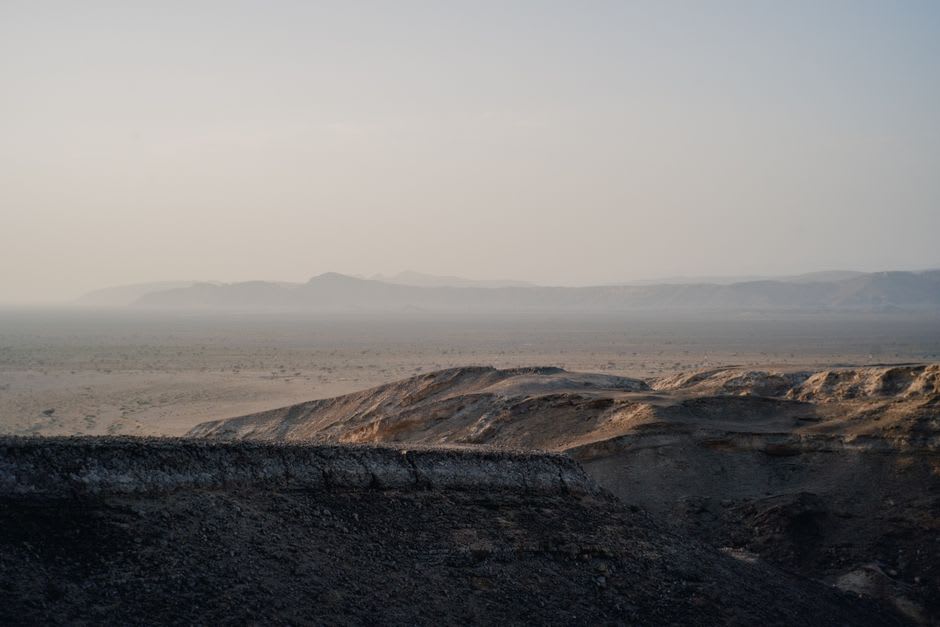 View from the upper ramparts of Ibri Fort over the surrounding town and Dhahirah plains