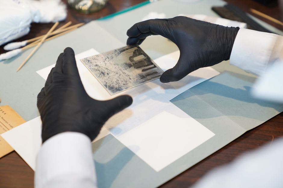 Antique tools and photographs documenting the early Mennonite settlers of the Chaco displayed inside the Museo Historico Menno in Loma Plata