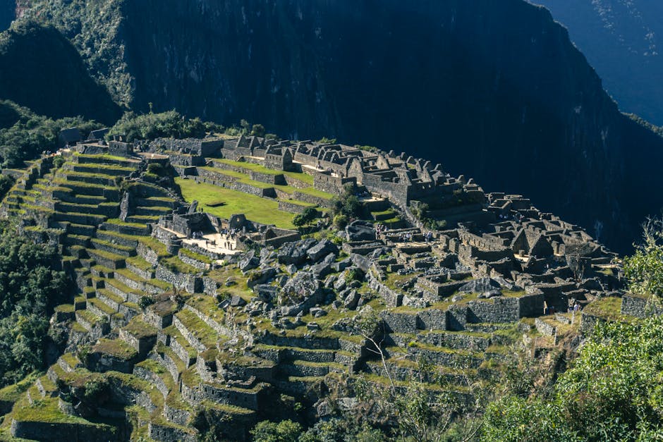 Cloud forest and ancient Inca pathway leading toward Machu Picchu