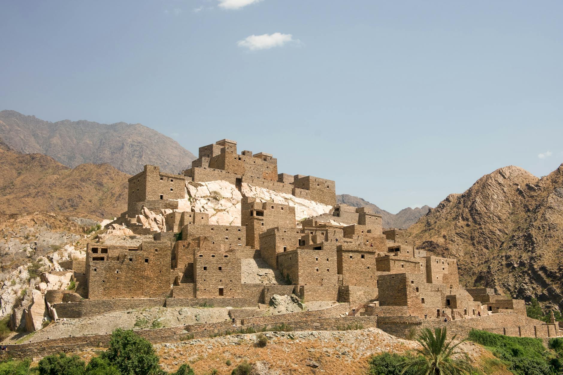 Restored mud-brick Najdi palaces at the At-Turaif heritage site