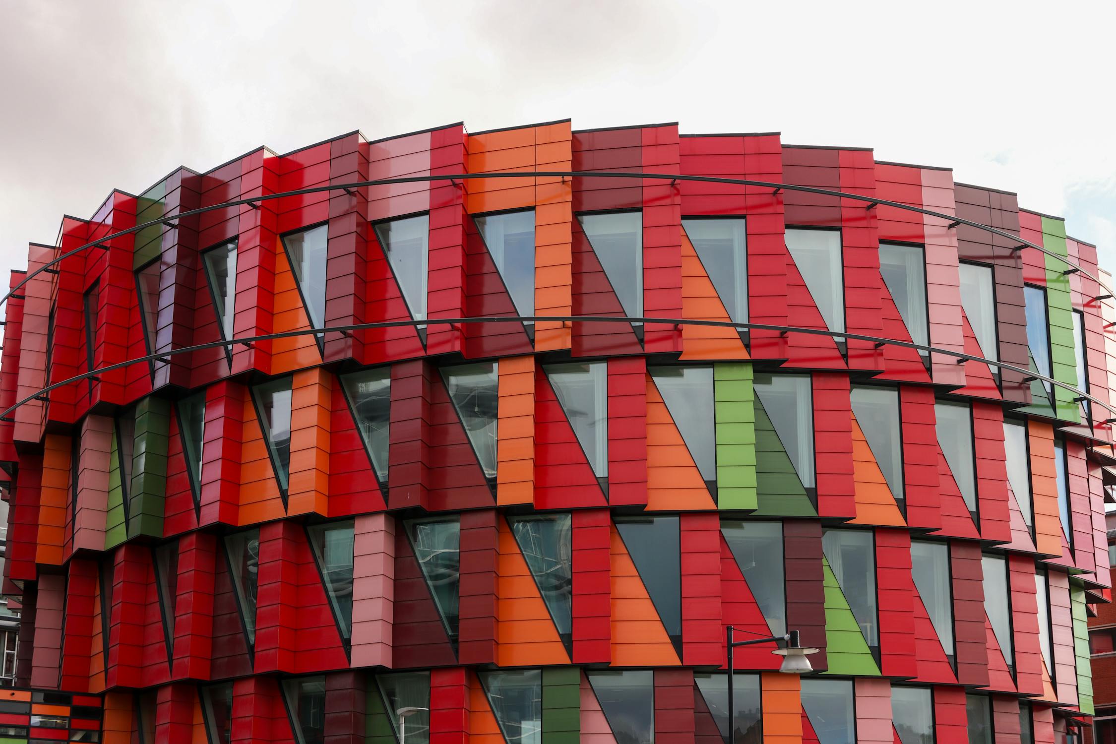 Colourful modern architecture along a Gothenburg street