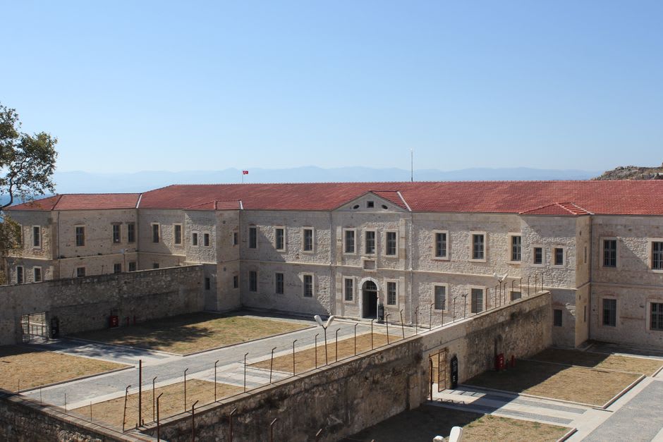 The fortress walls of Sinop's old prison overlooking the Black Sea