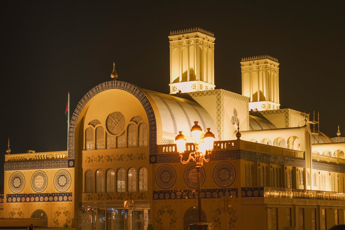 Islamic art and calligraphy inside a museum gallery