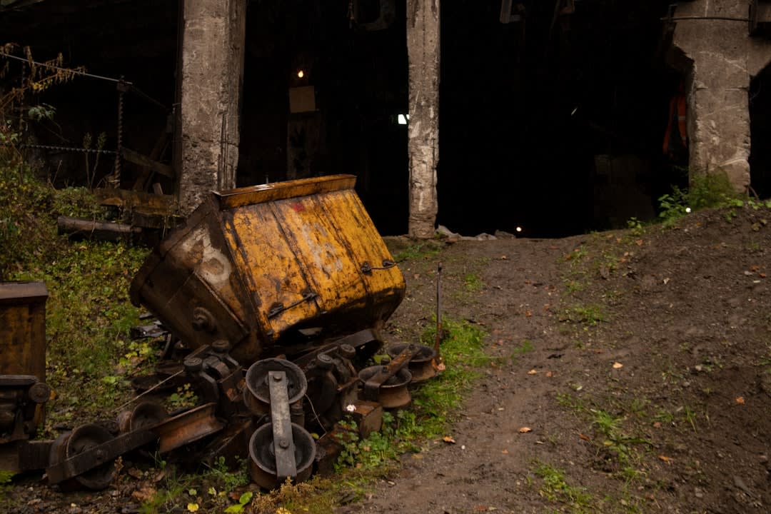 Visitors riding an electric mine car into the Beckley Exhibition Coal Mine in West Virginia