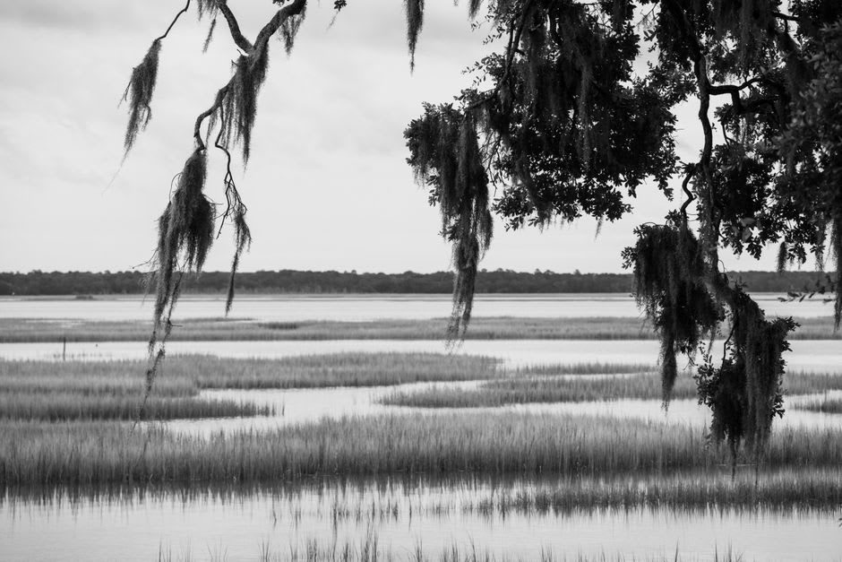The Church of the Cross overlooking the May River at sunset in Bluffton, South Carolina