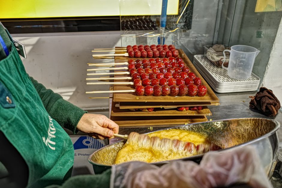 Wooden molds of maple candy at a Vermont maple sugar house near St. Johnsbury