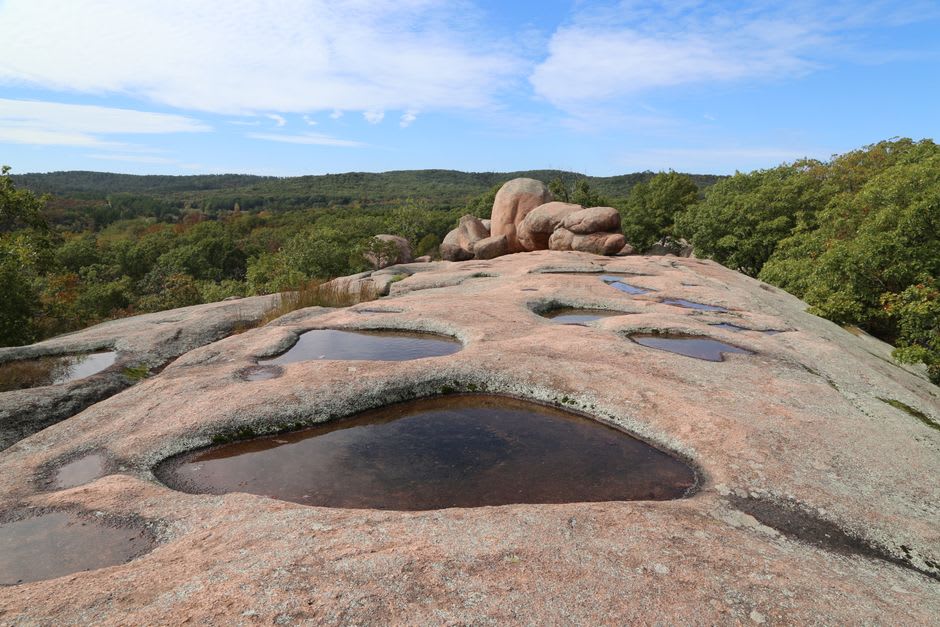 The rounded granite formations of Elephant Rocks resembling a herd of elephants along the Denmark coastline