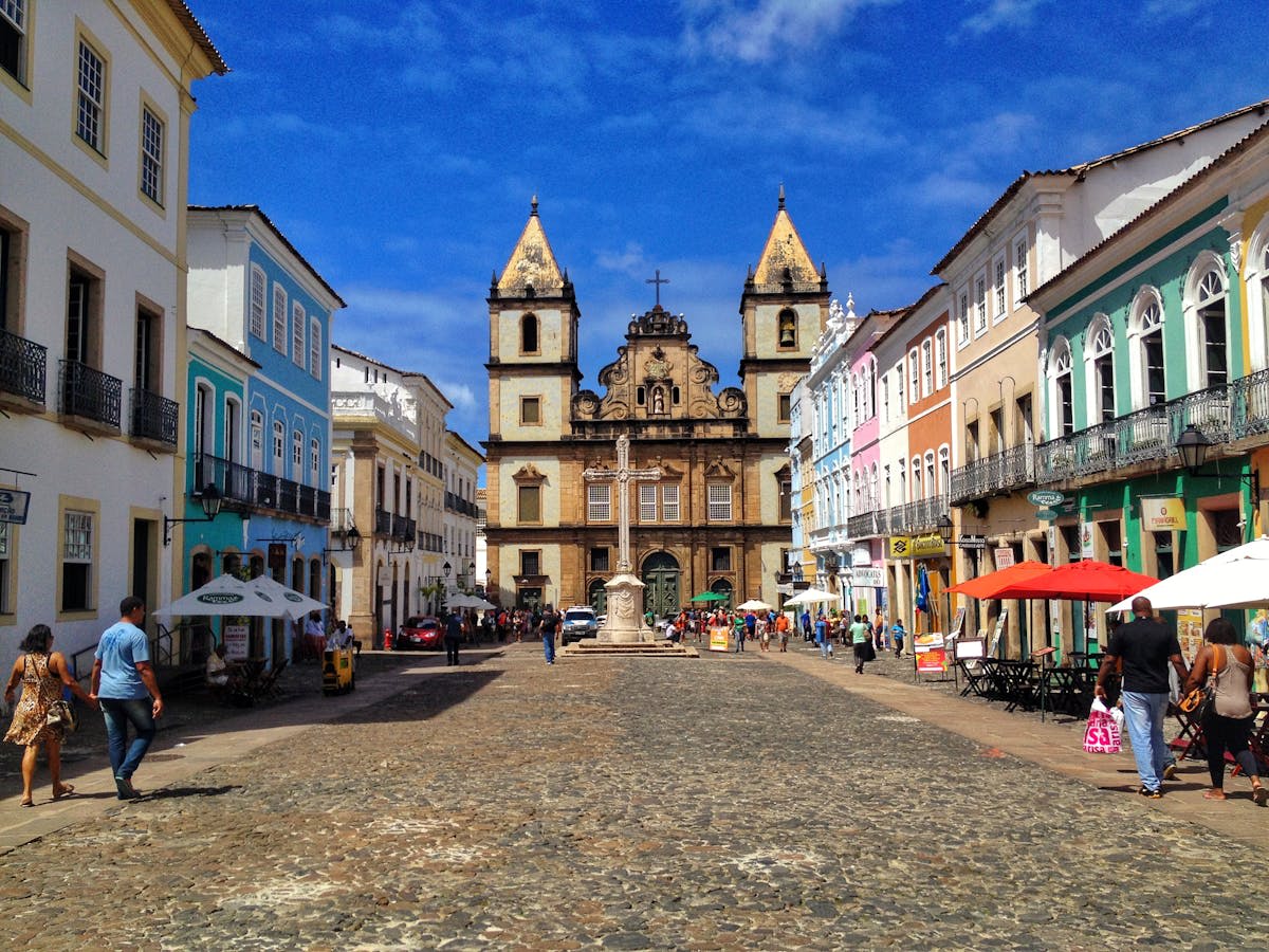 Colorful colonial streets of Salvador's Pelourinho district