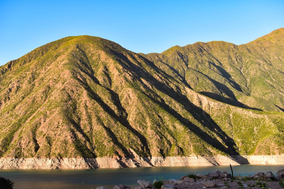 The green hills of the Punilla Valley surrounding the town of Cosquín
