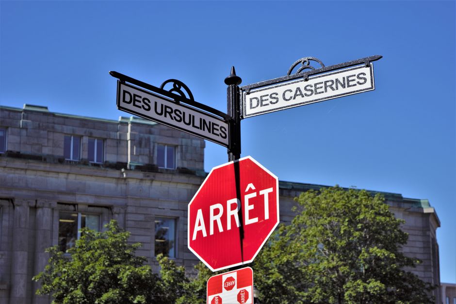 Anciens bâtiments de pierre du couvent des Ursulines dans le quartier historique de Trois-Rivières