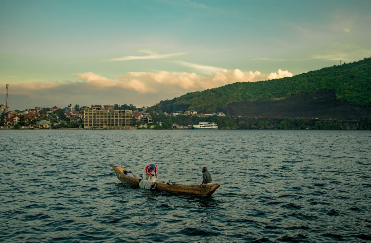 The morning fish market at Moroni's port, tuna laid out on the jetty at dawn